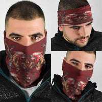 Oxblood Bird of Batik Papua Neck Gaiter Exotic Natural Wealth of Papua LT9 - Polynesian Pride