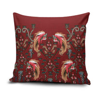 Oxblood Bird of Batik Papua Pillow Cover Exotic Natural Wealth of Papua LT9 Red - Polynesian Pride