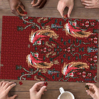 Oxblood Bird of Batik Papua Puzzle Exotic Natural Wealth of Papua LT9 - Polynesian Pride