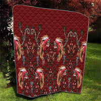Oxblood Bird of Batik Papua Quilt Exotic Natural Wealth of Papua LT9 - Polynesian Pride