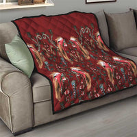 Oxblood Bird of Batik Papua Quilt Exotic Natural Wealth of Papua LT9 - Polynesian Pride