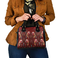 Oxblood Bird of Batik Papua Shoulder Handbag Exotic Natural Wealth of Papua LT9 - Polynesian Pride