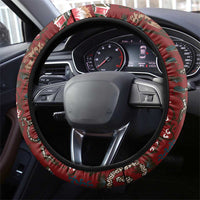 Oxblood Bird of Batik Papua Steering Wheel Cover Exotic Natural Wealth of Papua LT9 - Polynesian Pride