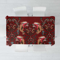 Oxblood Bird of Batik Papua Tablecloth Exotic Natural Wealth of Papua LT9 Red - Polynesian Pride