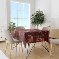 Oxblood Bird of Batik Papua Tablecloth Exotic Natural Wealth of Papua LT9 - Polynesian Pride