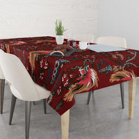 Oxblood Bird of Batik Papua Tablecloth Exotic Natural Wealth of Papua LT9 - Polynesian Pride