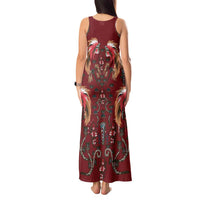 Oxblood Bird of Batik Papua Tank Maxi Dress Exotic Natural Wealth of Papua LT9 - Polynesian Pride