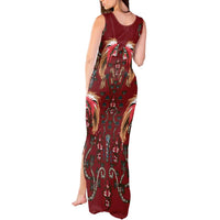 Oxblood Bird of Batik Papua Tank Maxi Dress Exotic Natural Wealth of Papua LT9 - Polynesian Pride