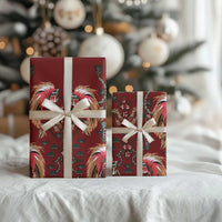 Oxblood Bird of Batik Papua Wrapping Paper Exotic Natural Wealth of Papua LT9 - Polynesian Pride