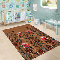 Terracotta Bird of Batik Papua Area Rug Exotic Natural Wealth of Papua LT9 - Polynesian Pride