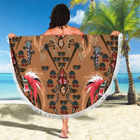Terracotta Bird of Batik Papua Beach Blanket Exotic Natural Wealth of Papua LT9 - Polynesian Pride