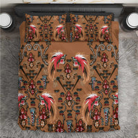 Terracotta Bird of Batik Papua Bedding Set Exotic Natural Wealth of Papua LT9 Gold - Polynesian Pride