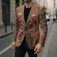 Terracotta Bird of Batik Papua Blazer Exotic Natural Wealth of Papua LT9 - Polynesian Pride