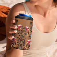 Terracotta Bird of Batik Papua 4 in 1 Can Cooler Tumbler Exotic Natural Wealth of Papua LT9 - Polynesian Pride