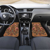 Terracotta Bird of Batik Papua Car Mats Exotic Natural Wealth of Papua LT9 Set 2pcs - Front Gold - Polynesian Pride