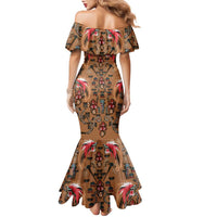 Terracotta Bird of Batik Papua Family Matching Mermaid Dress and Hawaiian Shirt Exotic Natural Wealth of Papua LT9 - Polynesian Pride