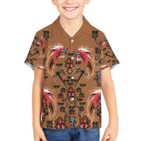 Terracotta Bird of Batik Papua Hawaiian Shirt Exotic Natural Wealth of Papua LT9 - Polynesian Pride