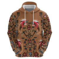 Terracotta Bird of Batik Papua Hoodie Exotic Natural Wealth of Papua LT9 - Polynesian Pride