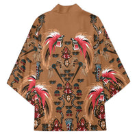 Terracotta Bird of Batik Papua Kimono Exotic Natural Wealth of Papua LT9 - Polynesian Pride