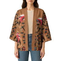Terracotta Bird of Batik Papua Kimono Exotic Natural Wealth of Papua LT9 - Polynesian Pride