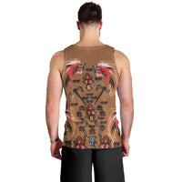 Terracotta Bird of Batik Papua Men Tank Top Exotic Natural Wealth of Papua LT9 - Polynesian Pride