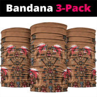 Terracotta Bird of Batik Papua Neck Gaiter Exotic Natural Wealth of Papua LT9 package One Size: 25*50cm Gold - Polynesian Pride