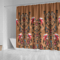 Terracotta Bird of Batik Papua Shower Curtain Exotic Natural Wealth of Papua LT9 - Polynesian Pride