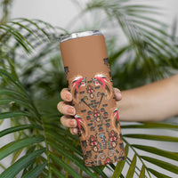 Terracotta Bird of Batik Papua Skinny Tumbler Exotic Natural Wealth of Papua LT9 - Polynesian Pride