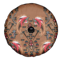 Terracotta Bird of Batik Papua Spare Tire Cover Exotic Natural Wealth of Papua LT9 - Polynesian Pride