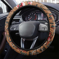 Terracotta Bird of Batik Papua Steering Wheel Cover Exotic Natural Wealth of Papua LT9 - Polynesian Pride