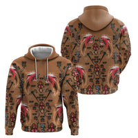Terracotta Bird of Batik Papua Zip Hoodie Exotic Natural Wealth of Papua LT9 - Polynesian Pride