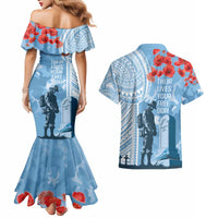 FSM Verterans Day Couples Matching Mermaid Dress and Hawaiian Shirt Their Lives Your Freedom LT9 - Polynesian Pride