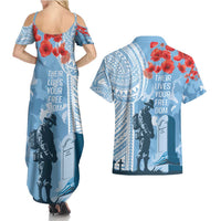 FSM Verterans Day Couples Matching Summer Maxi Dress and Hawaiian Shirt Their Lives Your Freedom LT9 - Polynesian Pride