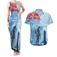FSM Verterans Day Couples Matching Tank Maxi Dress and Hawaiian Shirt Their Lives Your Freedom LT9 Blue - Polynesian Pride