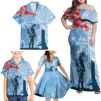 FSM Verterans Day Family Matching Off Shoulder Maxi Dress and Hawaiian Shirt Their Lives Your Freedom LT9 - Polynesian Pride