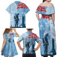 FSM Verterans Day Family Matching Off Shoulder Maxi Dress and Hawaiian Shirt Their Lives Your Freedom LT9 - Polynesian Pride