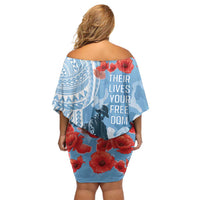 FSM Verterans Day Family Matching Off Shoulder Short Dress and Hawaiian Shirt Their Lives Your Freedom LT9 - Polynesian Pride
