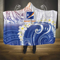 Marshall Islands Manit Day Hooded Blanket Plumeria and Polynesian Tribal