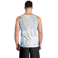 Palau 1981 Tribal Tattoo Men Tank Top with Belau Plumeria Flowers LT9 - Polynesian Pride