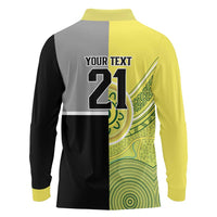 Custom Cricket AUNZ Spirit Long Sleeve Polo Shirt Aussie New Zealand Retro Edition LT9 - Polynesian Pride