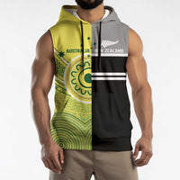 Custom Cricket AUNZ Spirit Sleeveless Hoodie Aussie New Zealand Retro Edition LT9 - Polynesian Pride