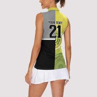 Custom Cricket AUNZ Spirit Women Sleeveless Polo Shirt Aussie New Zealand Retro Edition LT9 - Polynesian Pride