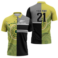 Custom Cricket AUNZ Spirit Zipper Polo Shirt Aussie New Zealand Retro Edition LT9 - Polynesian Pride