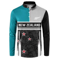Custom NZ Cricket Pride Button Sweatshirt Silver Fern Fan Supporter Apparel - Polynesian Pride
