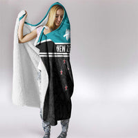 Custom NZ Cricket Pride Hooded Blanket Silver Fern Fan Supporter Apparel - Polynesian Pride
