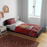 Funny Kiwi Bird Xmas Tree Bedding Set New Zealand Tribal Christmas Spirit LT9 - Polynesian Pride
