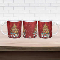 Funny Kiwi Bird Xmas Tree Ceramic Mug New Zealand Tribal Christmas Spirit LT9 - Polynesian Pride