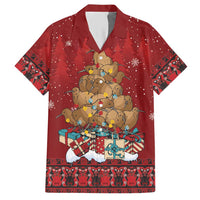 Funny Kiwi Bird Xmas Tree Hawaiian Shirt New Zealand Tribal Christmas Spirit LT9 Red - Polynesian Pride