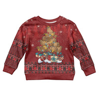 Funny Kiwi Bird Xmas Tree Kid Ugly Christmas Sweater New Zealand Tribal Christmas Spirit LT9 Kid Red - Polynesian Pride