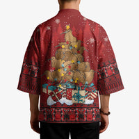 Funny Kiwi Bird Xmas Tree Kimono New Zealand Tribal Christmas Spirit LT9 - Polynesian Pride